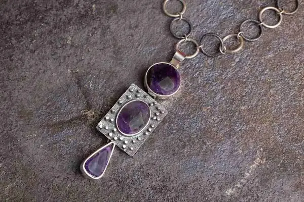 CS necklace purple