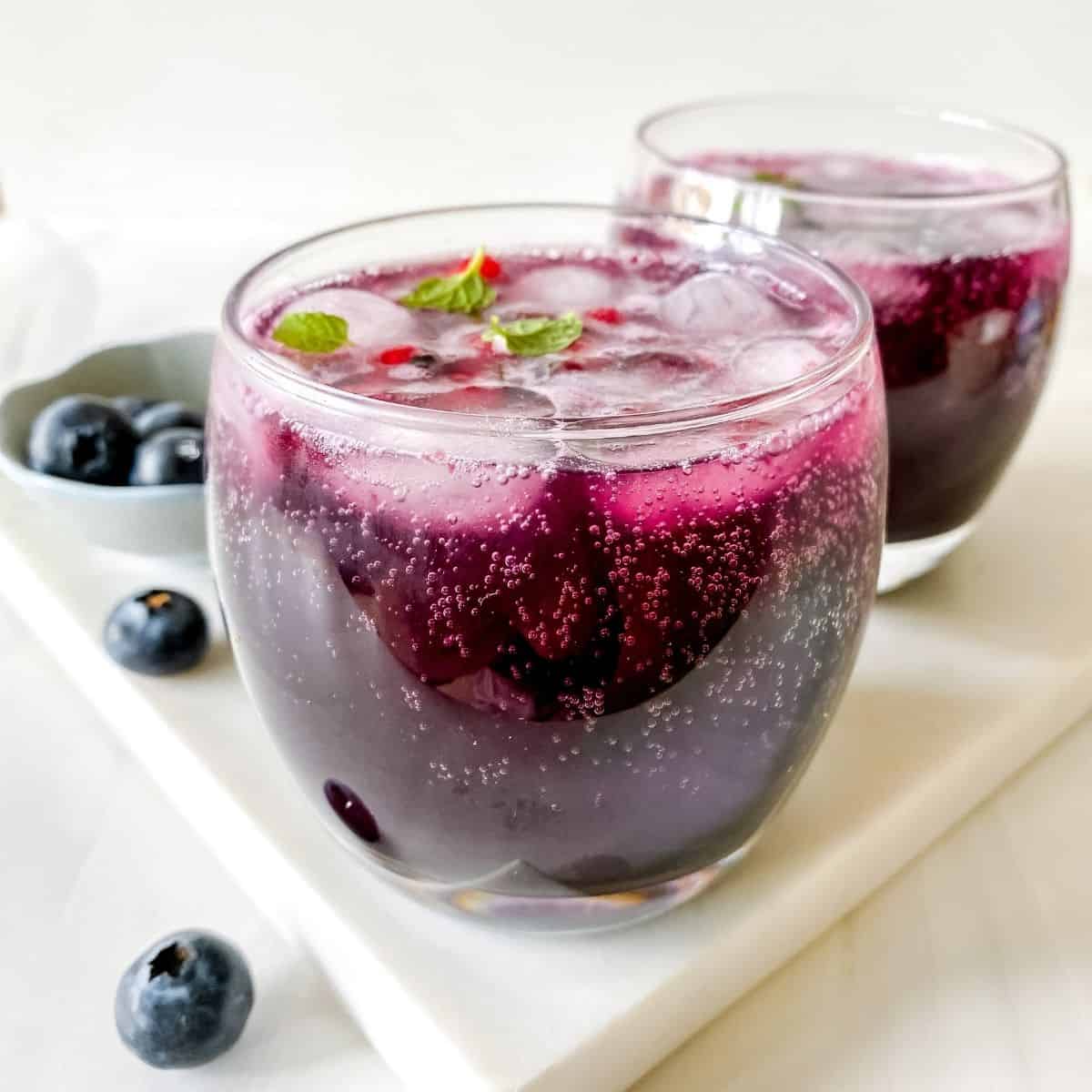 Blueberry Wine Mocktails