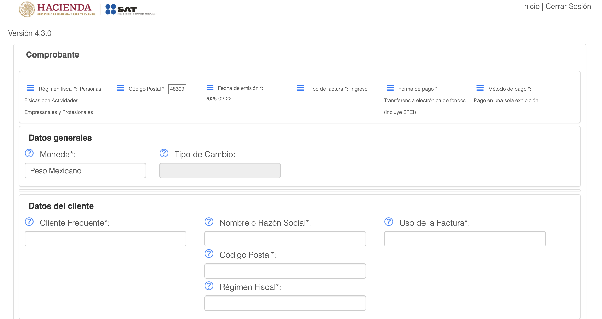 Guide for SAT Factura Portal in Mexico