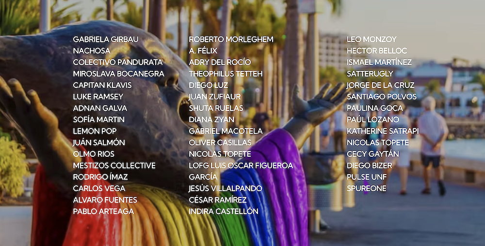 Vallarta PRIDE artists list 2025